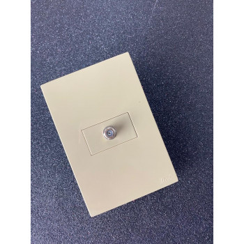 Conjunto Coaxial TV Horizontal 4x2 - RECTA Areia Gloss